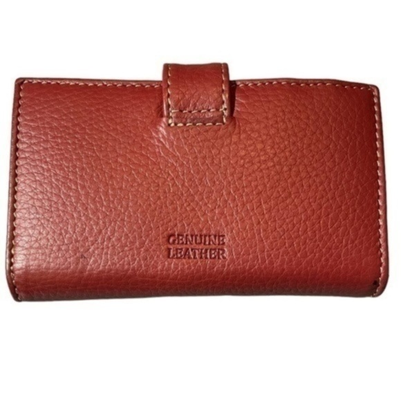 Handbags - Genuine Leather Wallet Rust Burgundy with credit card slots Excellent cond.​​​